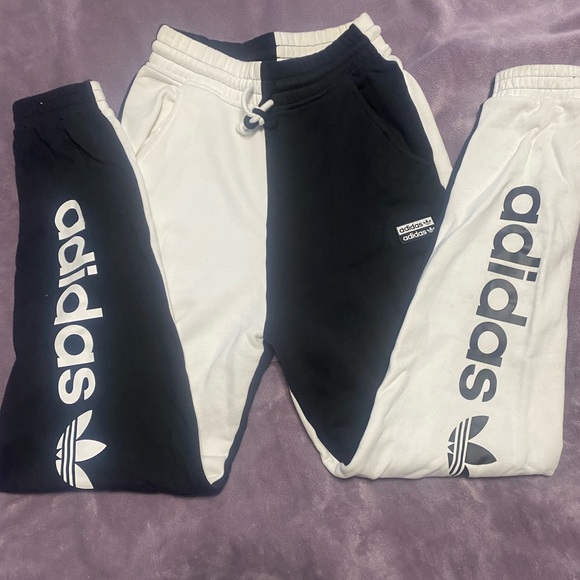 Adidas Originals Two-Tone Black and White Sweats - Picture 7 of 7